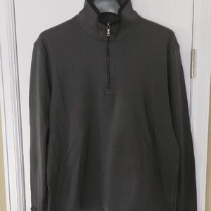 Robert Graham Charcoal 1/4 Zip Sweater - New